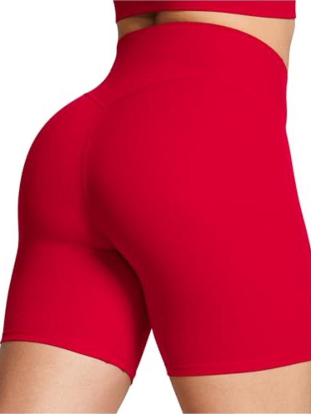 Women's High Waist 6" Bike Shorts Tummy Control Squat Proof Gym Yoga Shorts